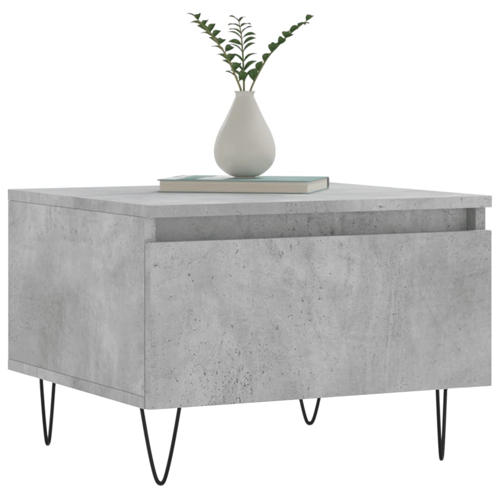 Tables basses 2 pcs gris béton 50x46x35 cm bois d'ingénierie - XIOS