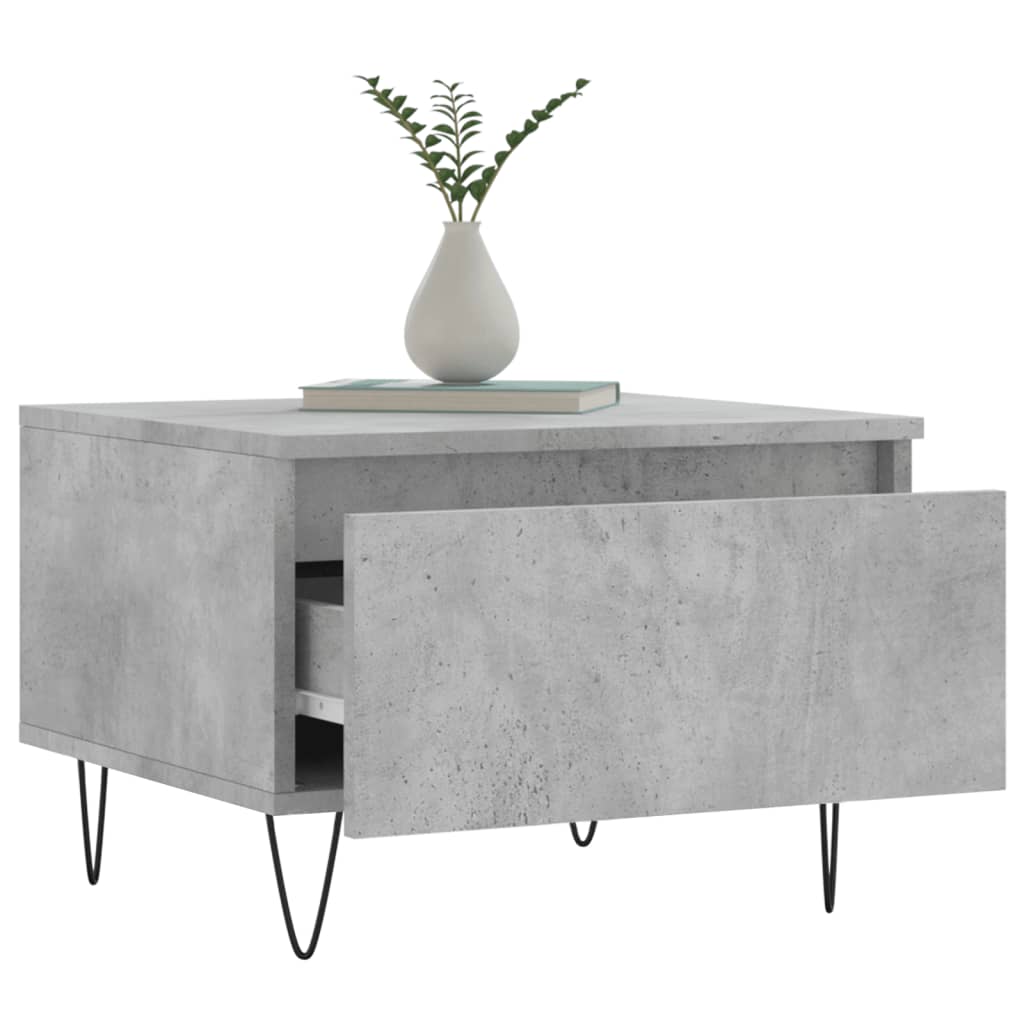 Tables basses 2 pcs gris béton 50x46x35 cm bois d'ingénierie - XIOS