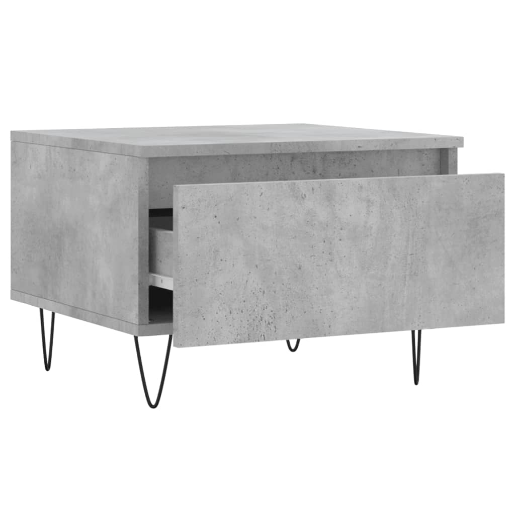 Tables basses 2 pcs gris béton 50x46x35 cm bois d'ingénierie - XIOS