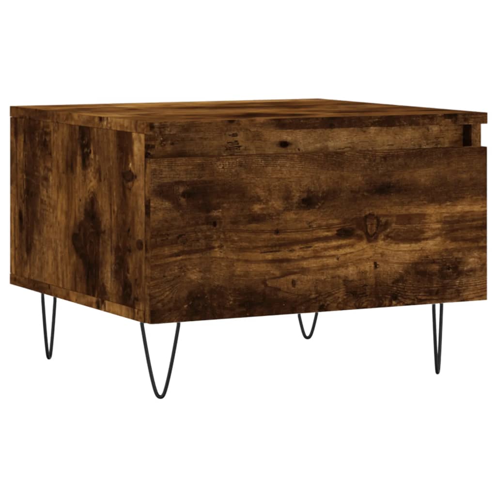 Tables basses 2 pcs chêne fumé 50x46x35 cm bois d'ingénierie - XIOS