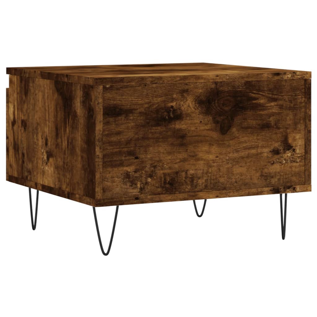 Tables basses 2 pcs chêne fumé 50x46x35 cm bois d'ingénierie - XIOS