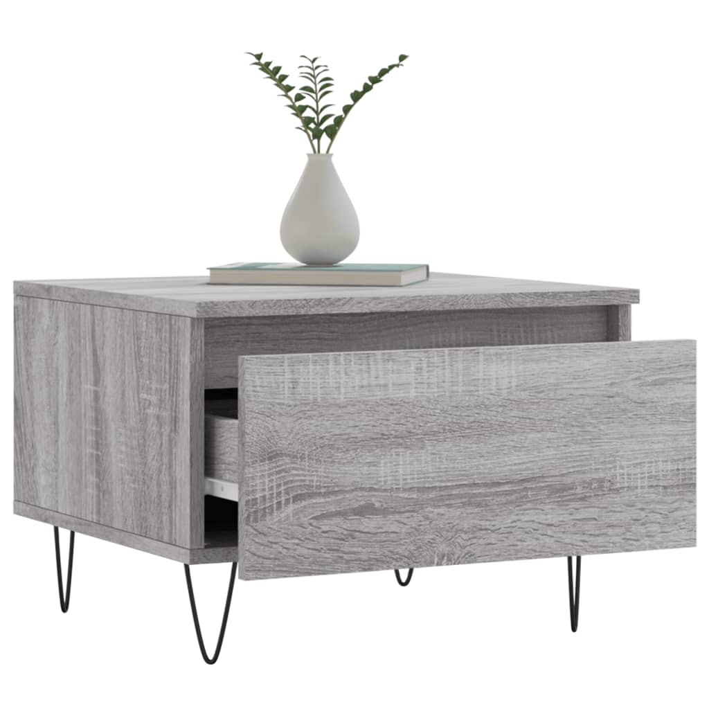 Tables basses 2 pcs sonoma gris 50x46x35 cm bois d'ingénierie - XIOS