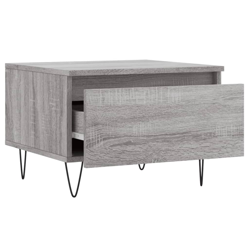 Tables basses 2 pcs sonoma gris 50x46x35 cm bois d'ingénierie - XIOS