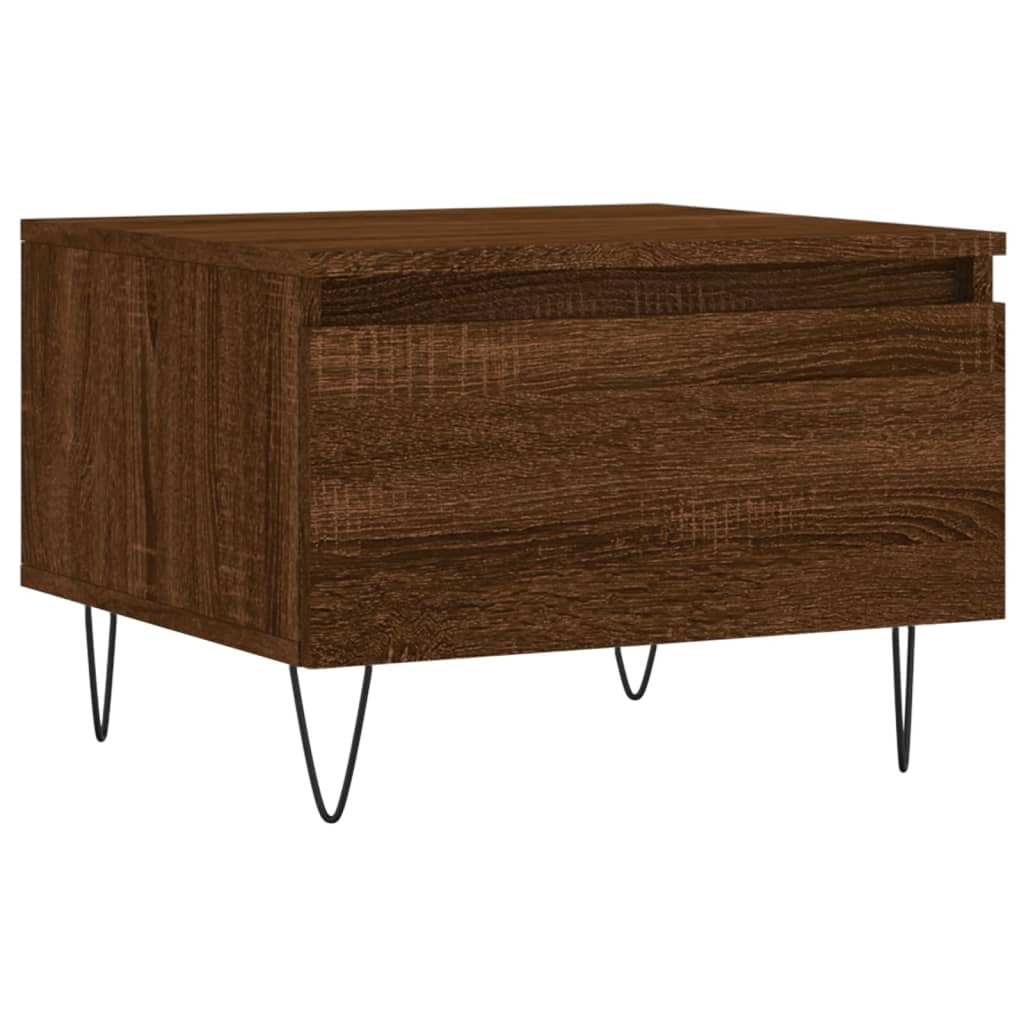 Tables basses 2 pcs chêne marron 50x46x35 cm bois d'ingénierie - XIOS