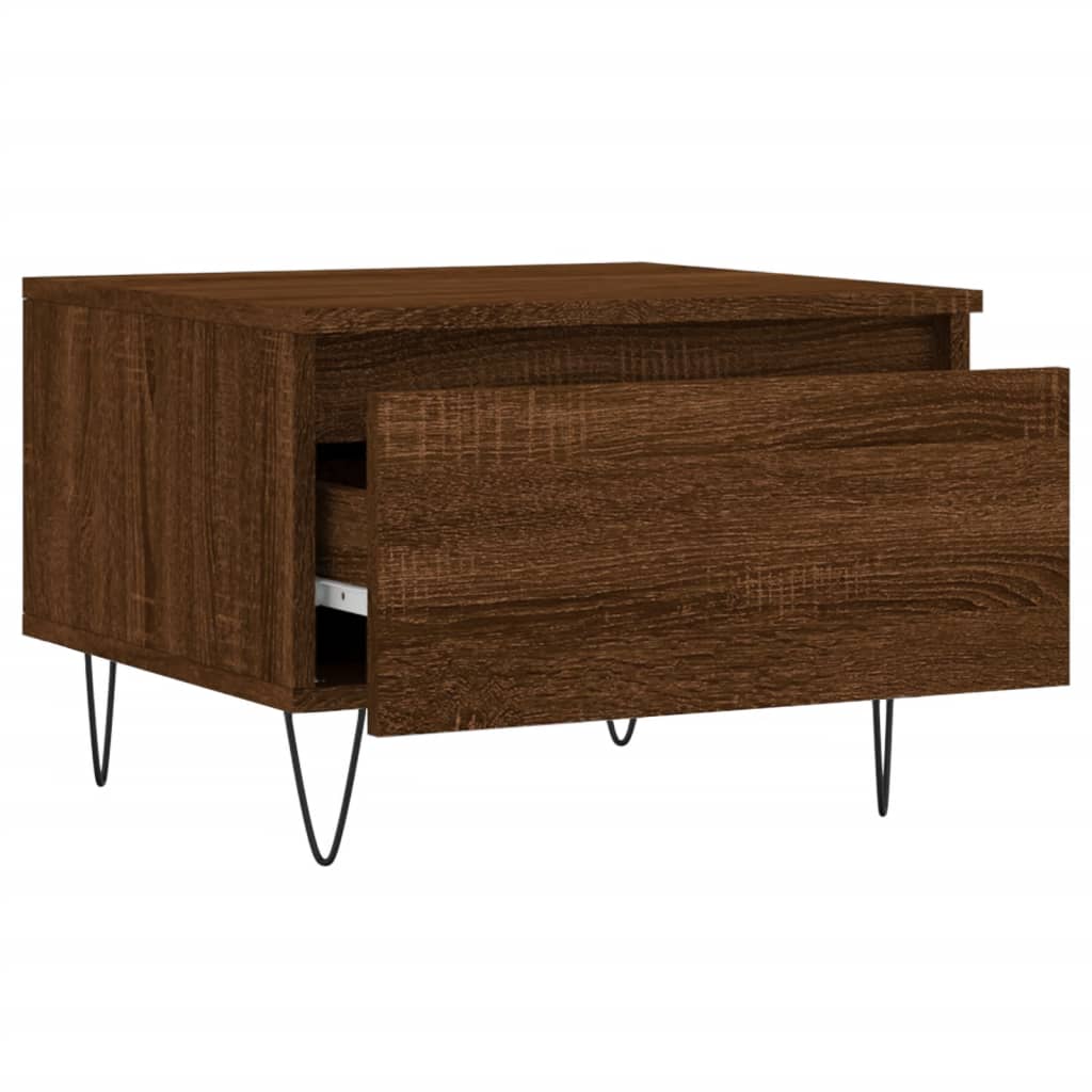 Tables basses 2 pcs chêne marron 50x46x35 cm bois d'ingénierie - XIOS
