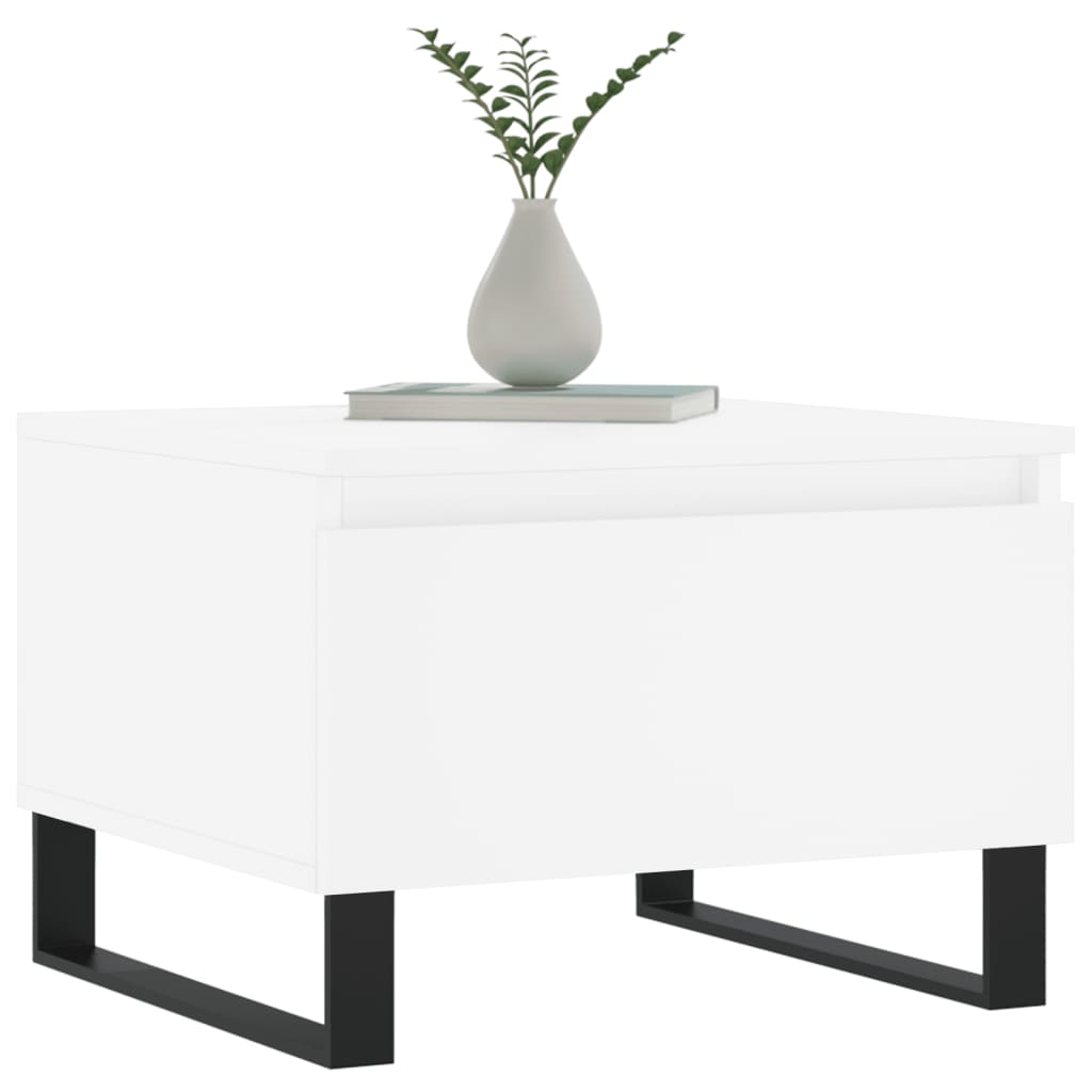 Tables basses 2 pcs blanc 50x46x35 cm bois d'ingénierie - XIOS