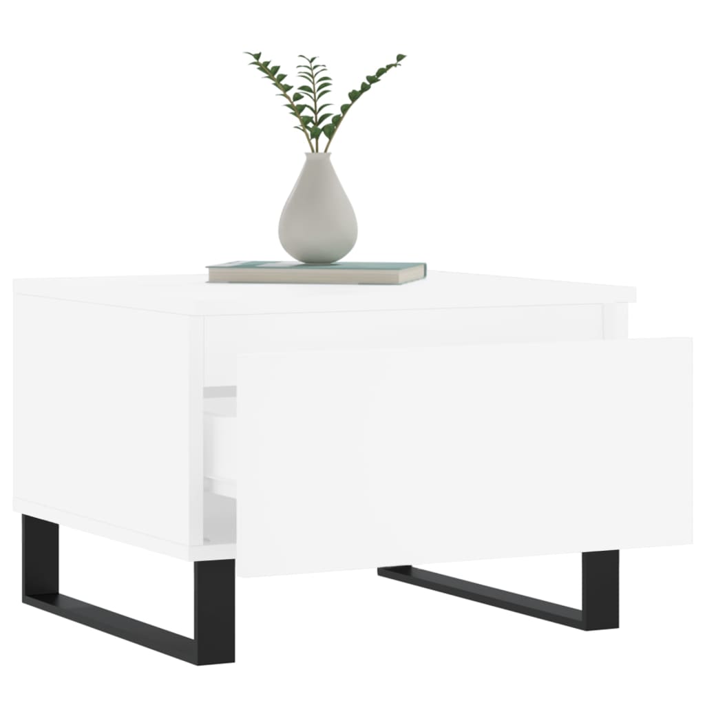 Tables basses 2 pcs blanc 50x46x35 cm bois d'ingénierie - XIOS