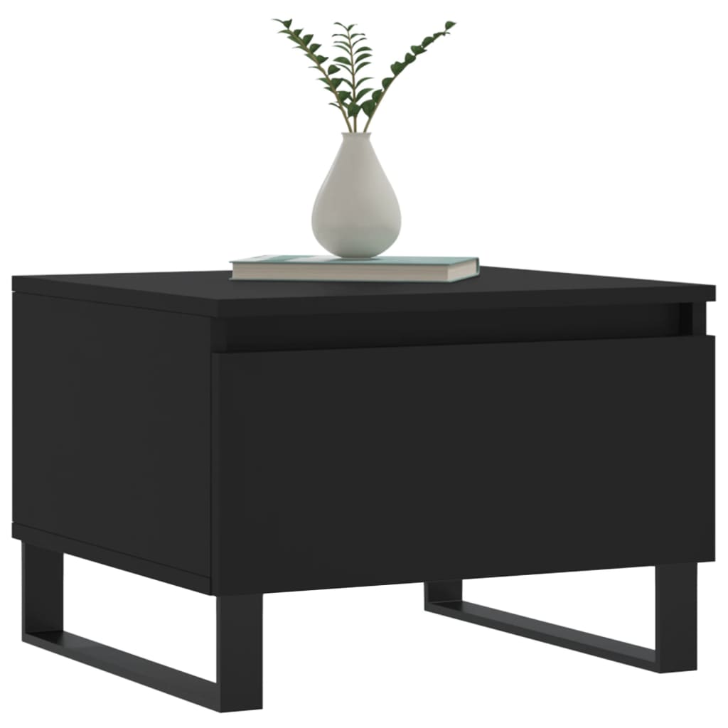 Tables basses 2 pcs noir 50x46x35 cm bois d'ingénierie - XIOS