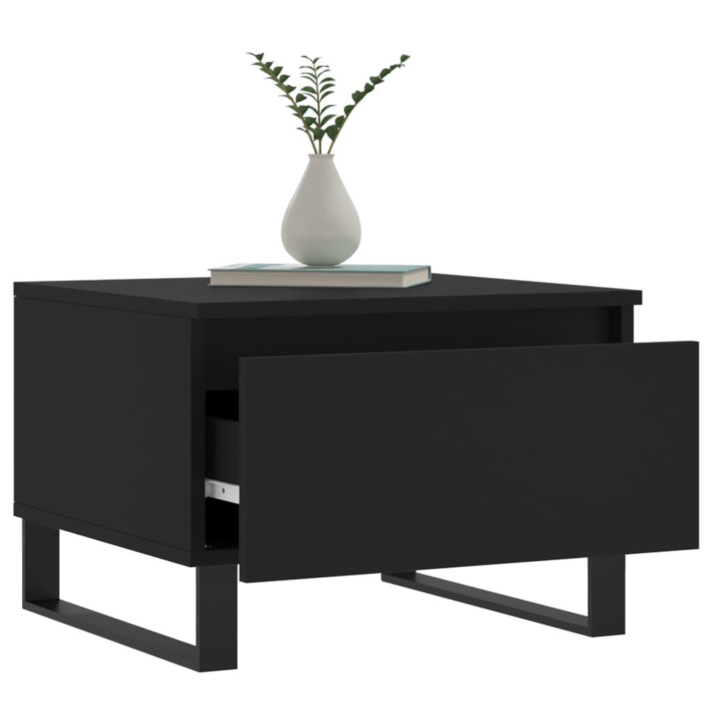 Tables basses 2 pcs noir 50x46x35 cm bois d'ingénierie - XIOS