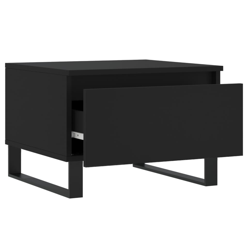Tables basses 2 pcs noir 50x46x35 cm bois d'ingénierie - XIOS