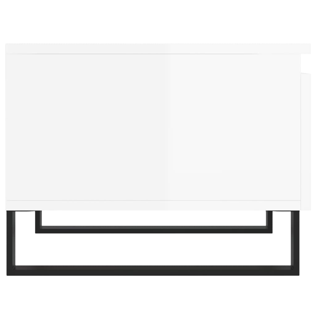 Tables basses 2 pcs blanc brillant 50x46x35cm bois d'ingénierie - XIOS