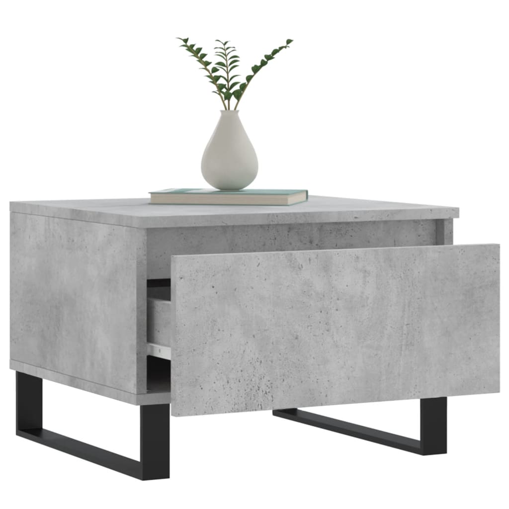 Tables basses 2 pcs gris béton 50x46x35 cm bois d'ingénierie - XIOS