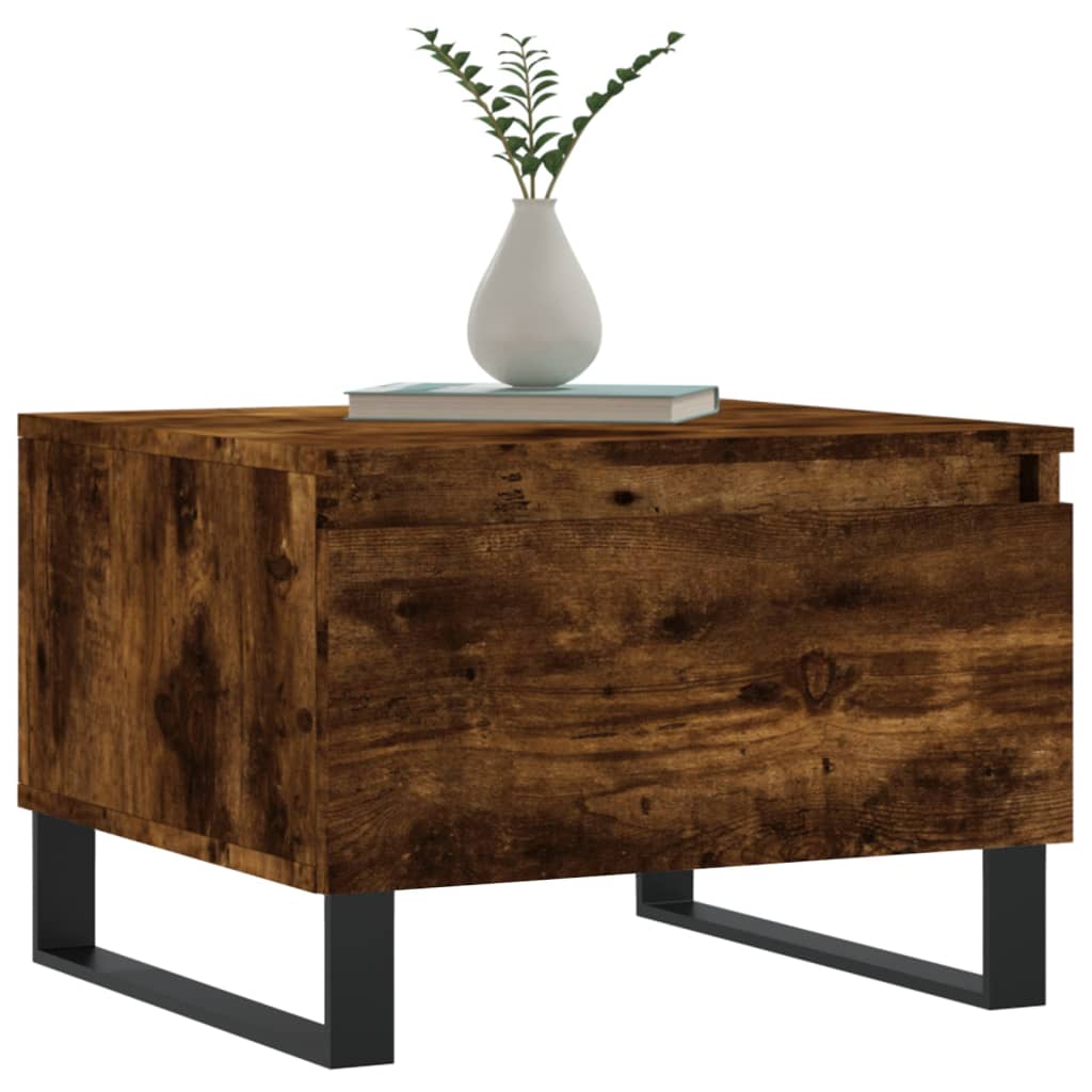 Tables basses 2 pcs chêne fumé 50x46x35 cm bois d'ingénierie - XIOS