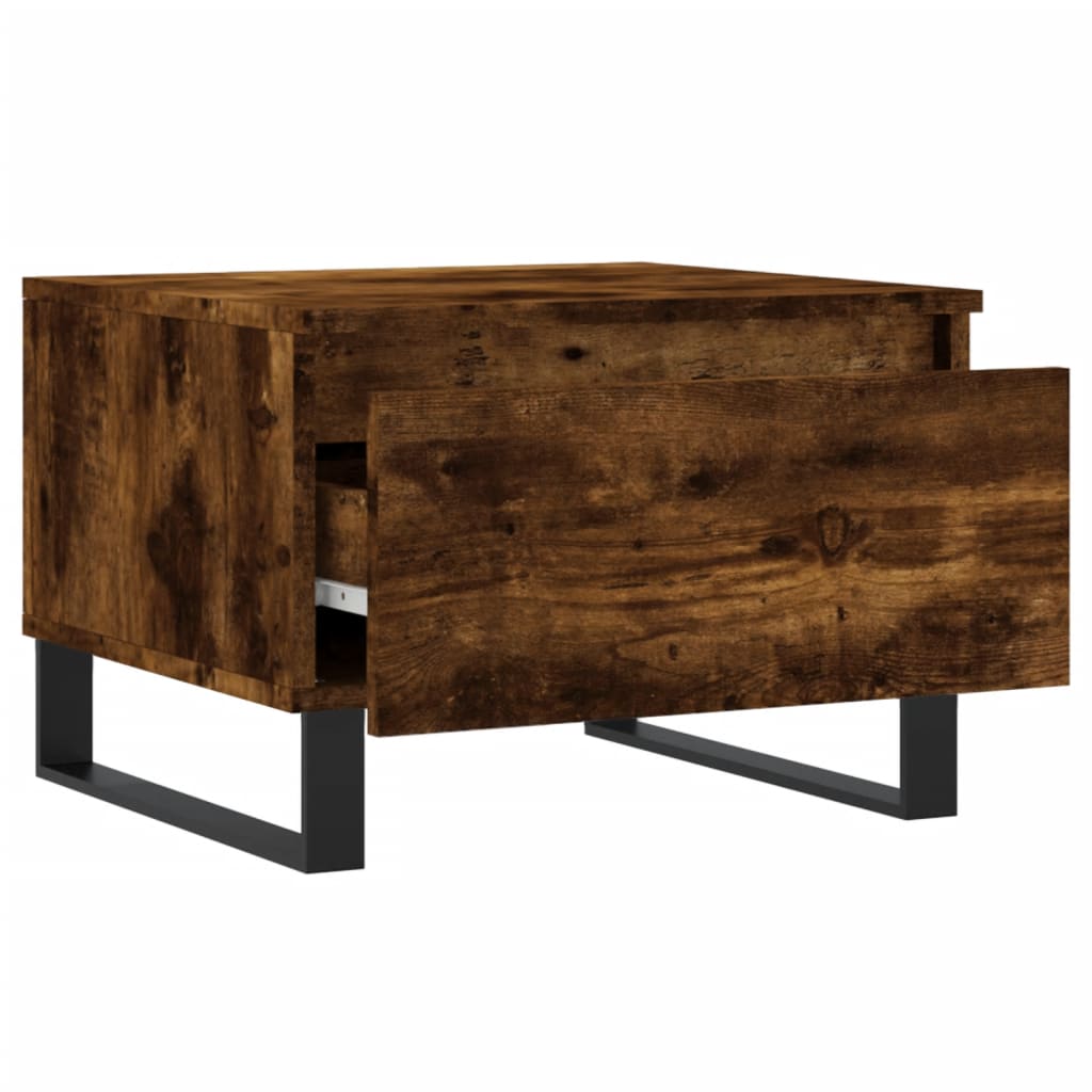 Tables basses 2 pcs chêne fumé 50x46x35 cm bois d'ingénierie - XIOS