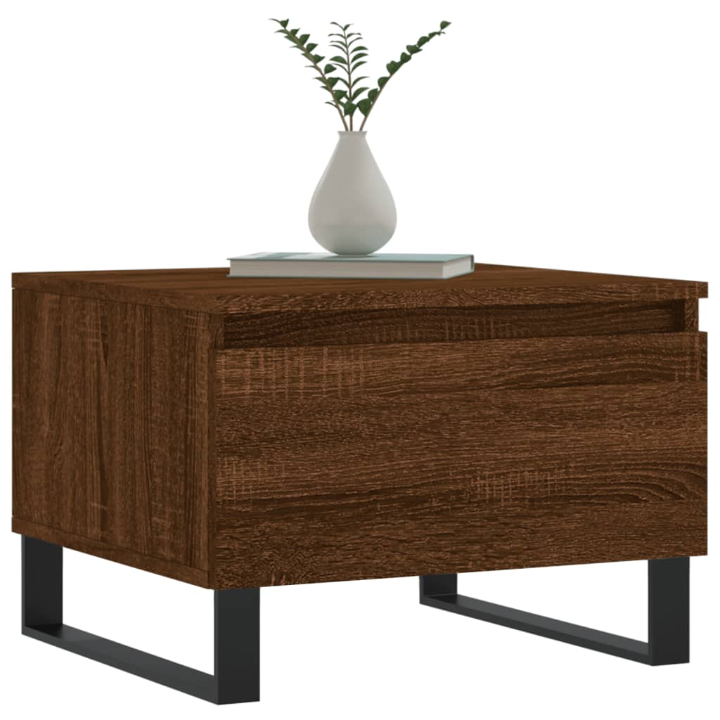 Tables basses 2 pcs chêne marron 50x46x35 cm bois d'ingénierie - XIOS