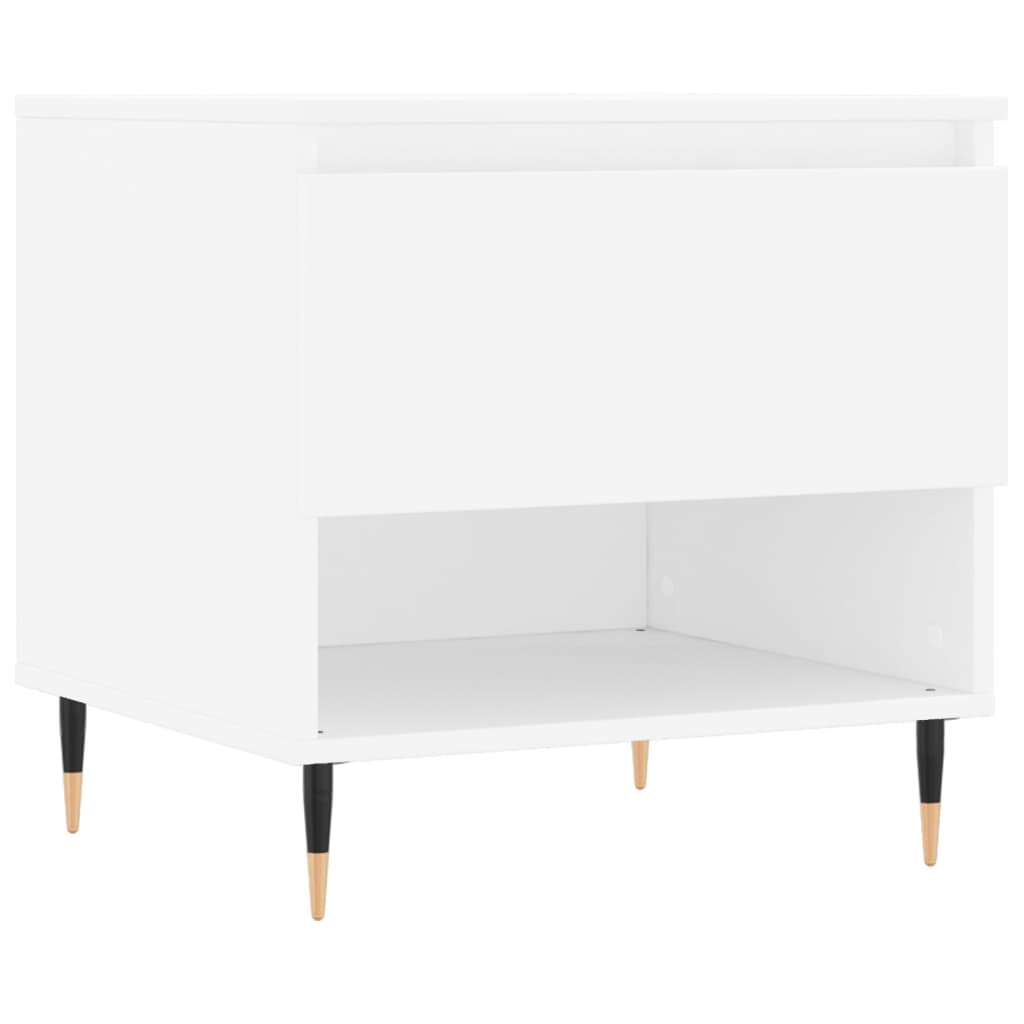 Table basse blanc 50x46x50 cm bois d’ingénierie - XIOS