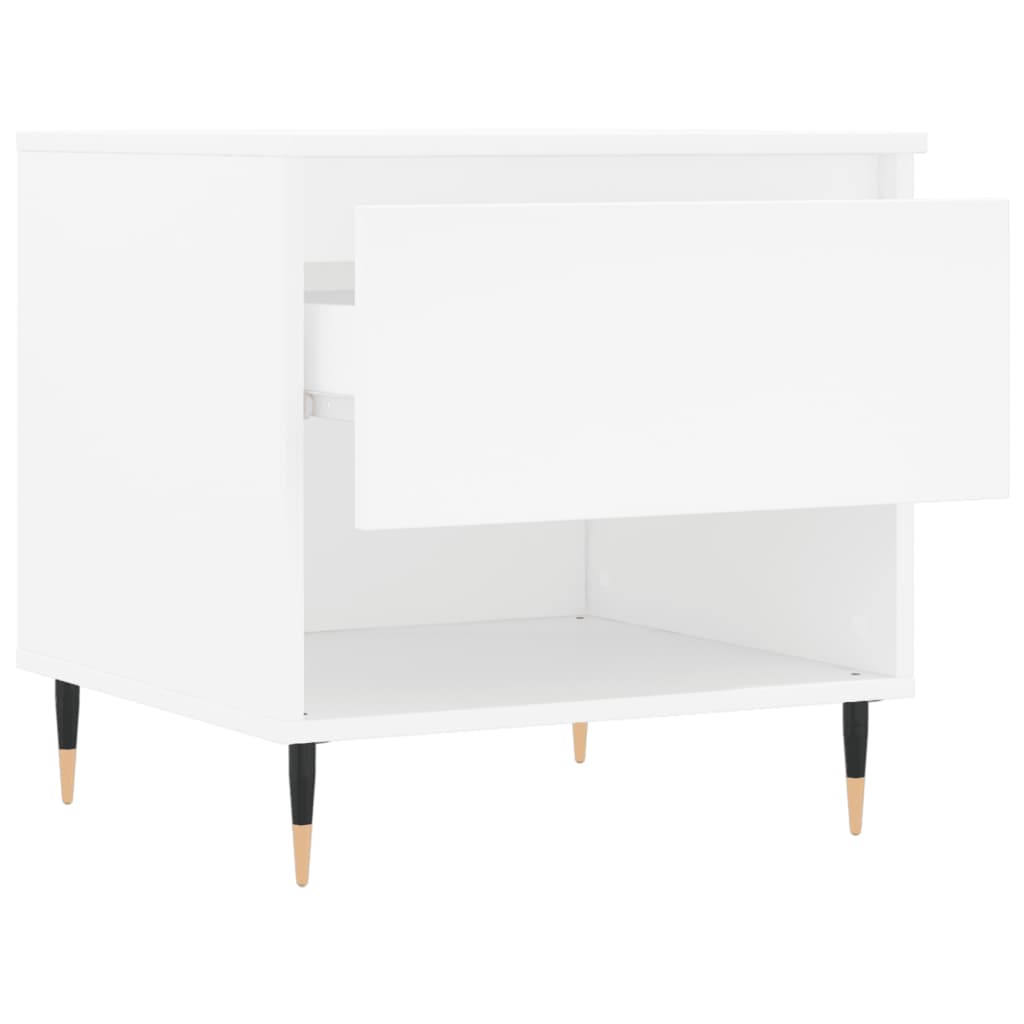 Table basse blanc 50x46x50 cm bois d’ingénierie - XIOS