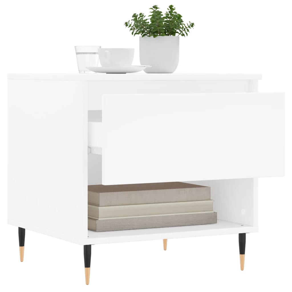Tables basses 2 pcs blanc 50x46x50 cm bois d'ingénierie - XIOS