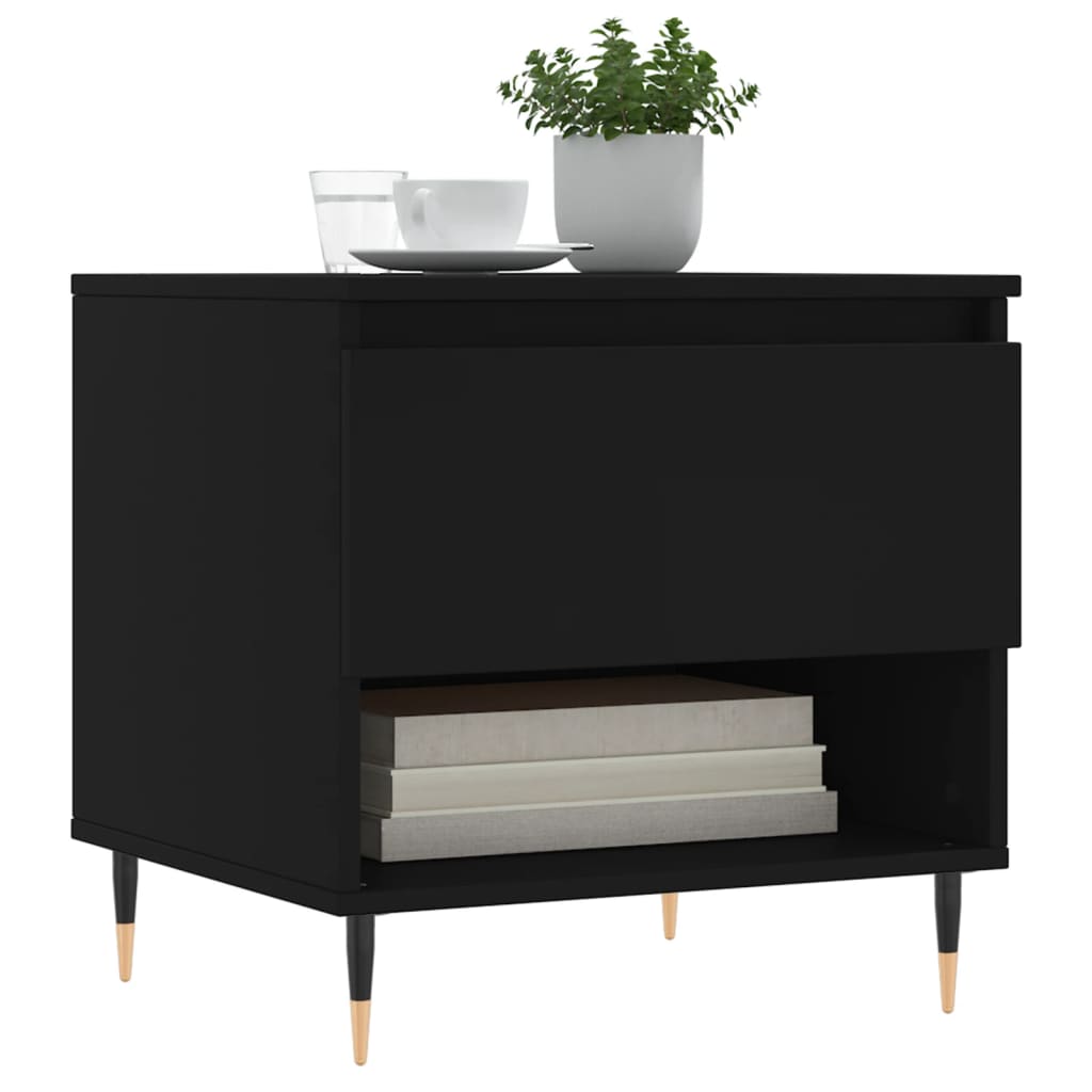 Table basse noir 50x46x50 cm bois d’ingénierie - XIOS