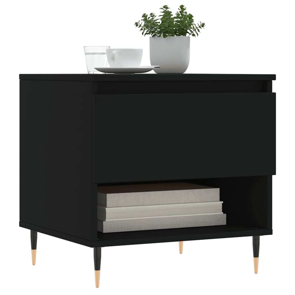 Tables basses 2 pcs noir 50x46x50 cm bois d'ingénierie - XIOS