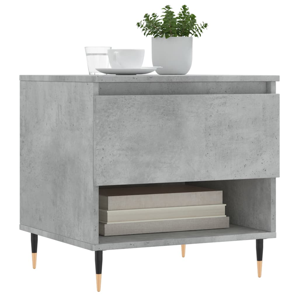 Table basse gris béton 50x46x50 cm bois d'ingénierie - XIOS