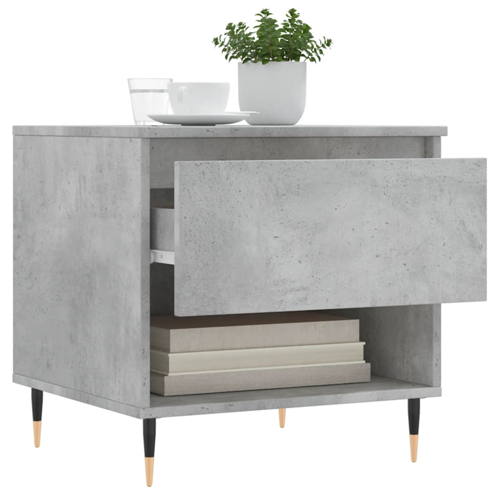 Table basse gris béton 50x46x50 cm bois d'ingénierie - XIOS