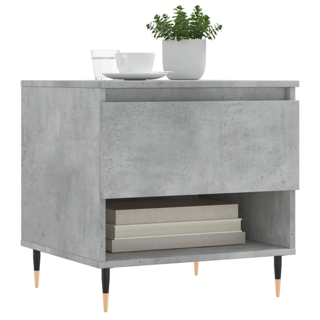 Tables basses 2 pcs gris béton 50x46x50 cm bois d'ingénierie - XIOS