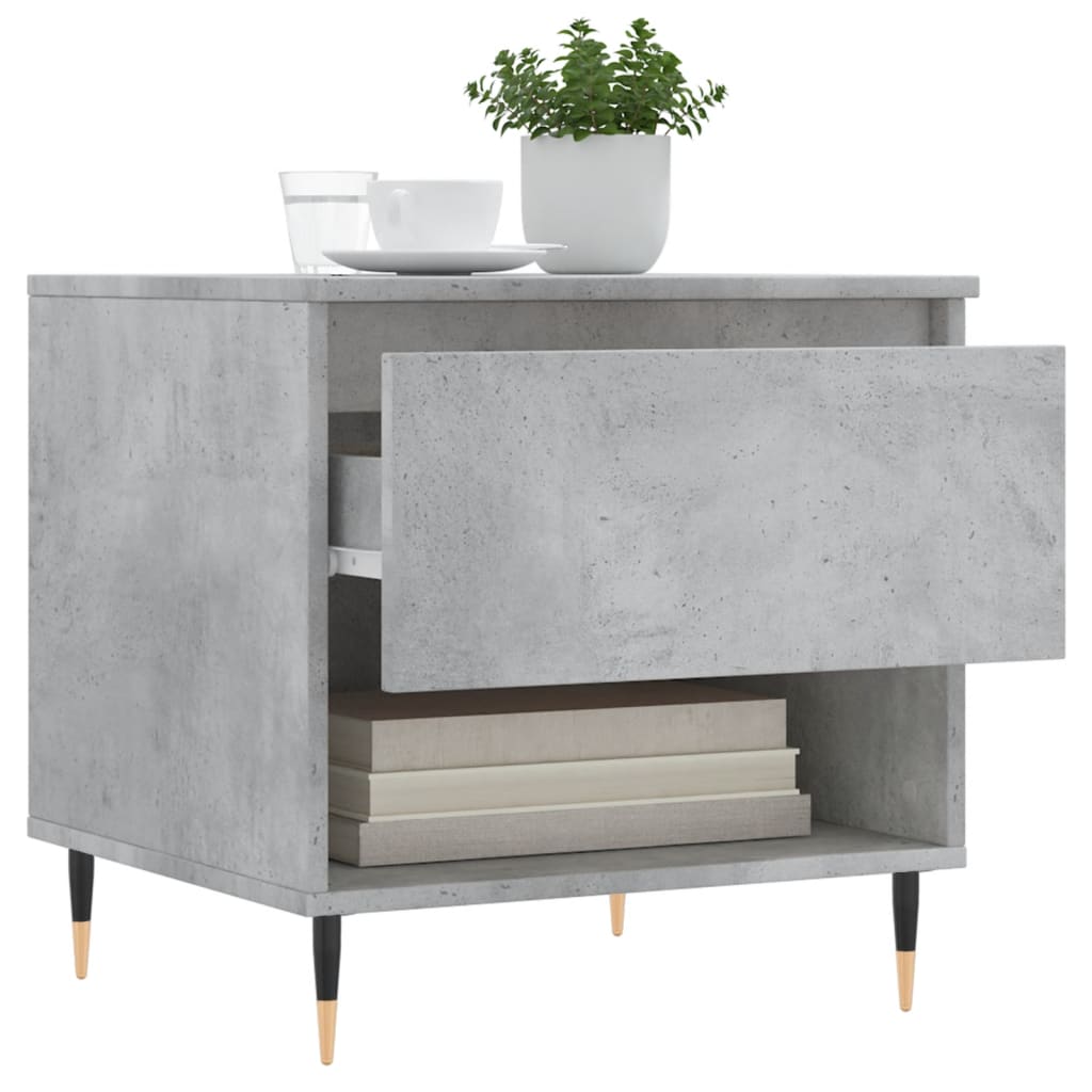 Tables basses 2 pcs gris béton 50x46x50 cm bois d'ingénierie - XIOS