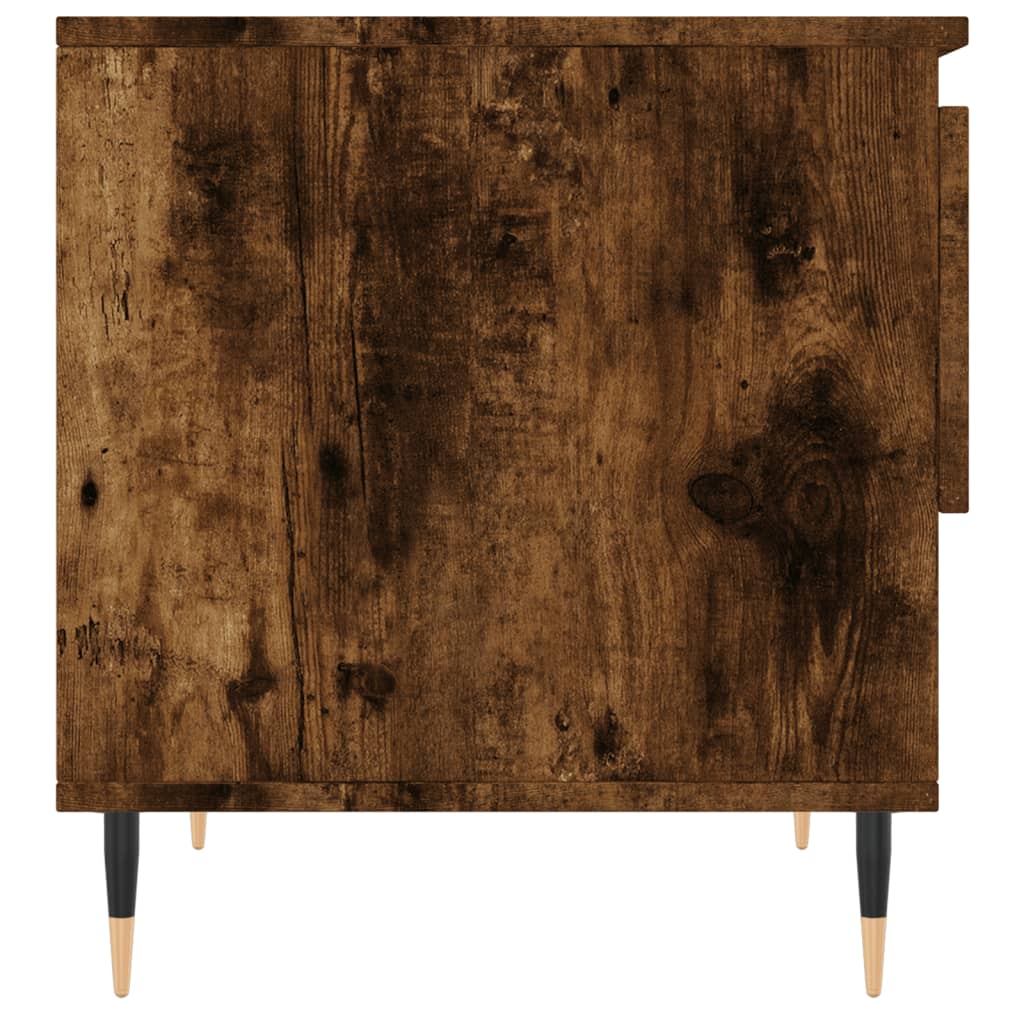 Table basse chêne fumé 50x46x50 cm bois d'ingénierie - XIOS