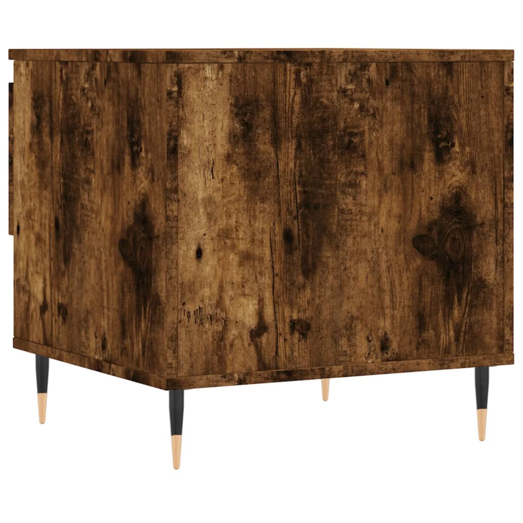 Table basse chêne fumé 50x46x50 cm bois d'ingénierie - XIOS