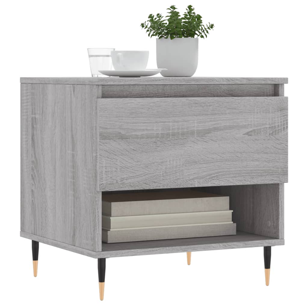 Table basse sonoma gris 50x46x50 cm bois d'ingénierie - XIOS