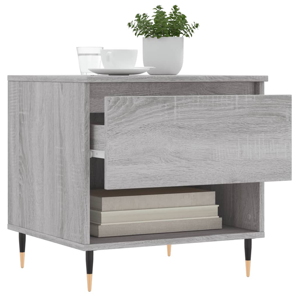 Table basse sonoma gris 50x46x50 cm bois d'ingénierie - XIOS