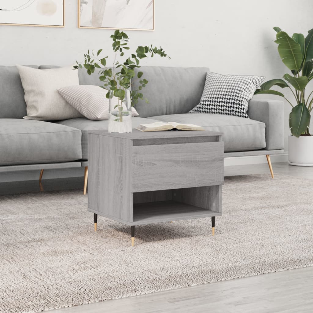 Table basse sonoma gris 50x46x50 cm bois d'ingénierie - XIOS