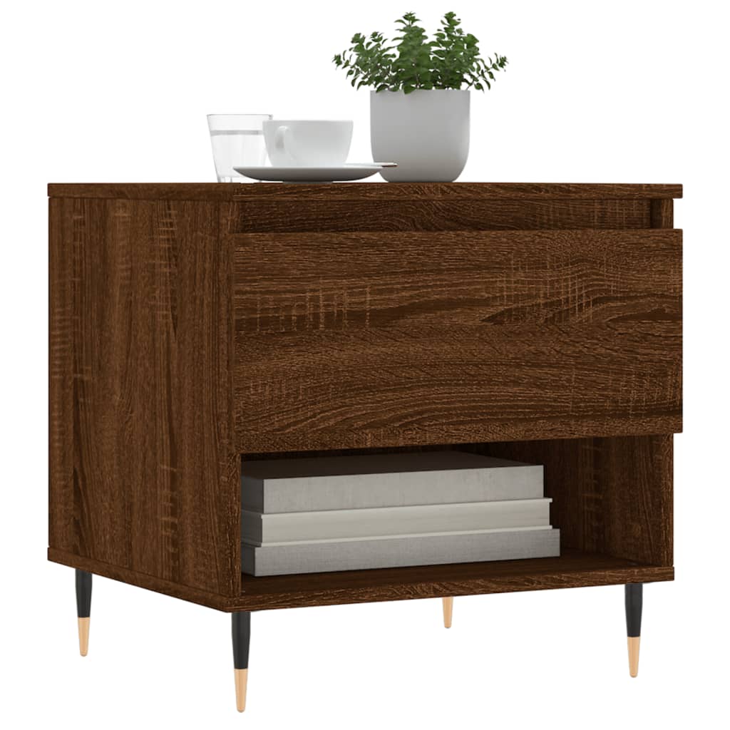 Table basse chêne marron 50x46x50 cm bois d'ingénierie - XIOS