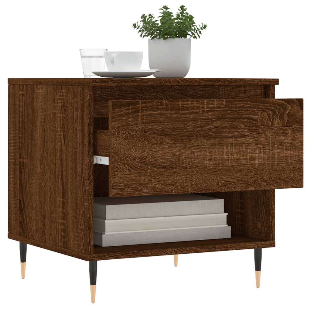 Table basse chêne marron 50x46x50 cm bois d'ingénierie - XIOS