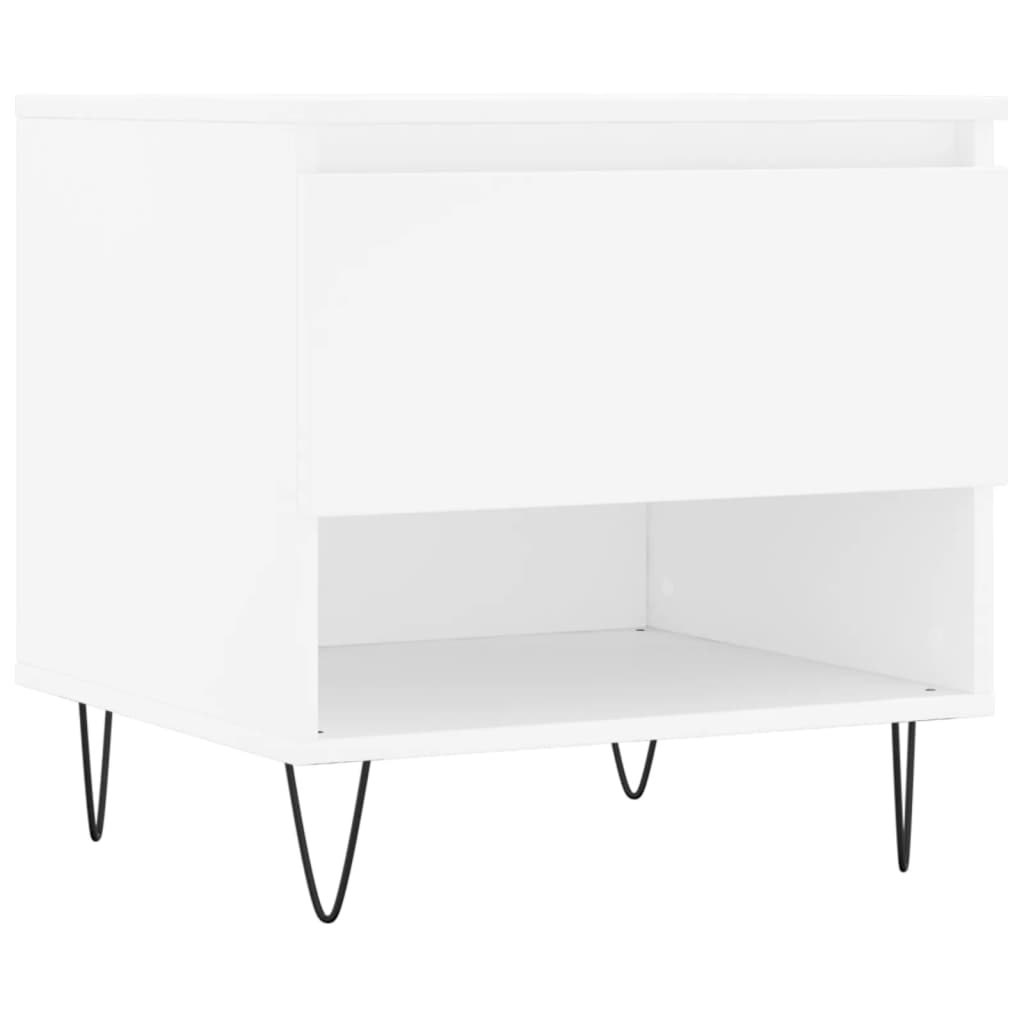 Table basse blanc 50x46x50 cm bois d’ingénierie - XIOS