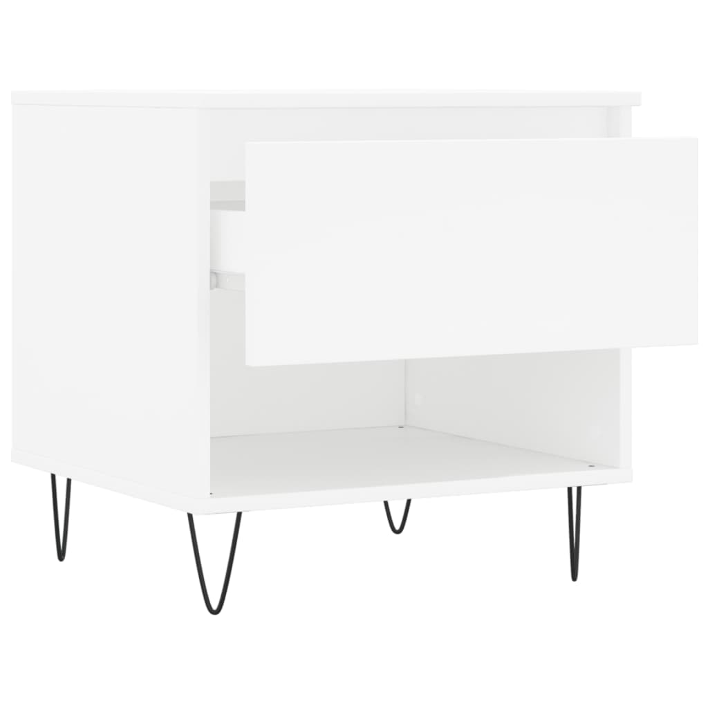 Table basse blanc 50x46x50 cm bois d’ingénierie - XIOS