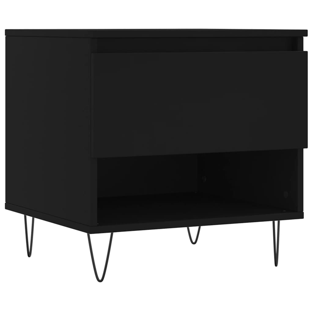 Table basse noir 50x46x50 cm bois d’ingénierie - XIOS