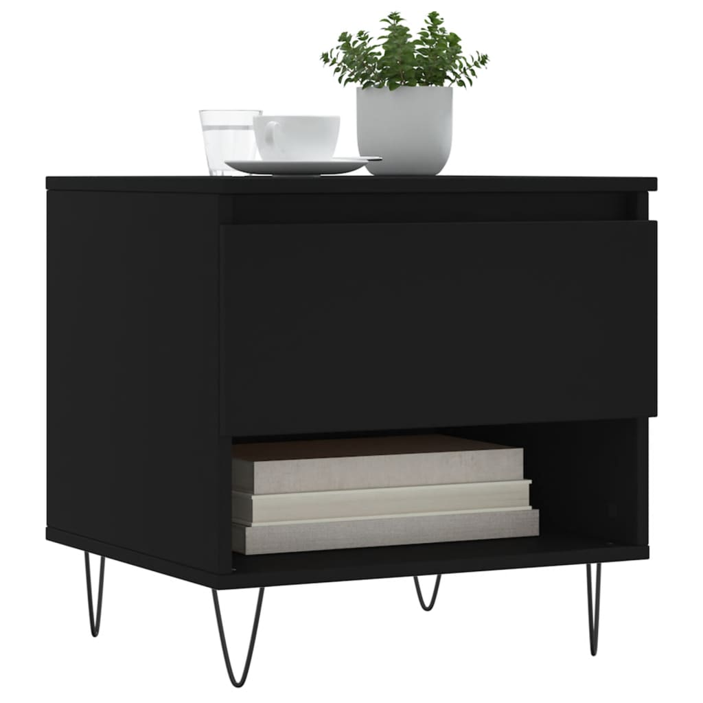 Table basse noir 50x46x50 cm bois d’ingénierie - XIOS