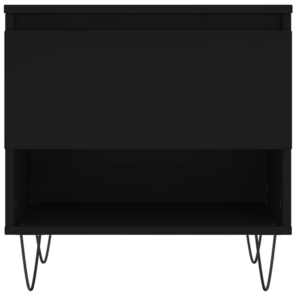 Table basse noir 50x46x50 cm bois d’ingénierie - XIOS