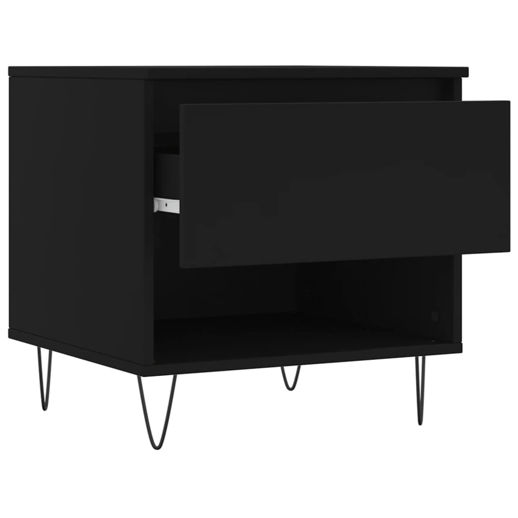 Table basse noir 50x46x50 cm bois d’ingénierie - XIOS