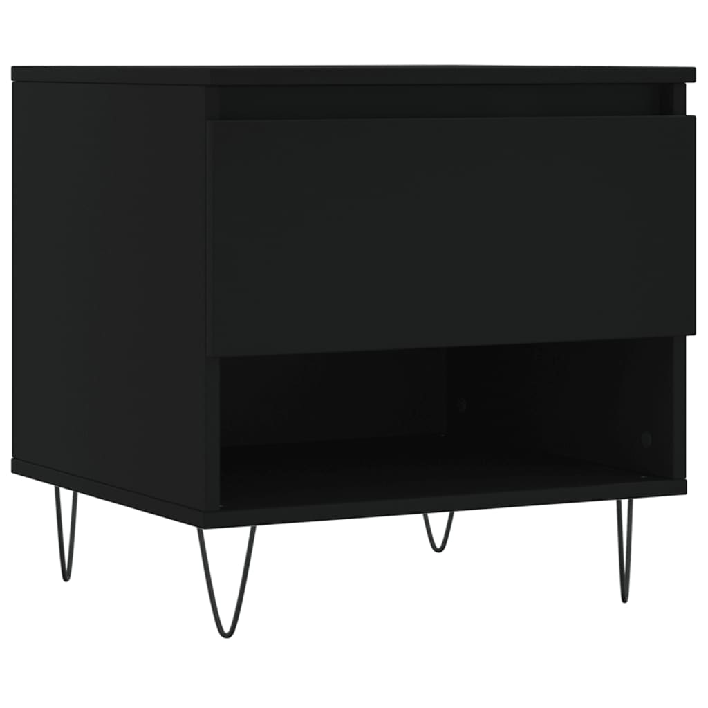 Tables basses 2 pcs noir 50x46x50 cm bois d'ingénierie - XIOS