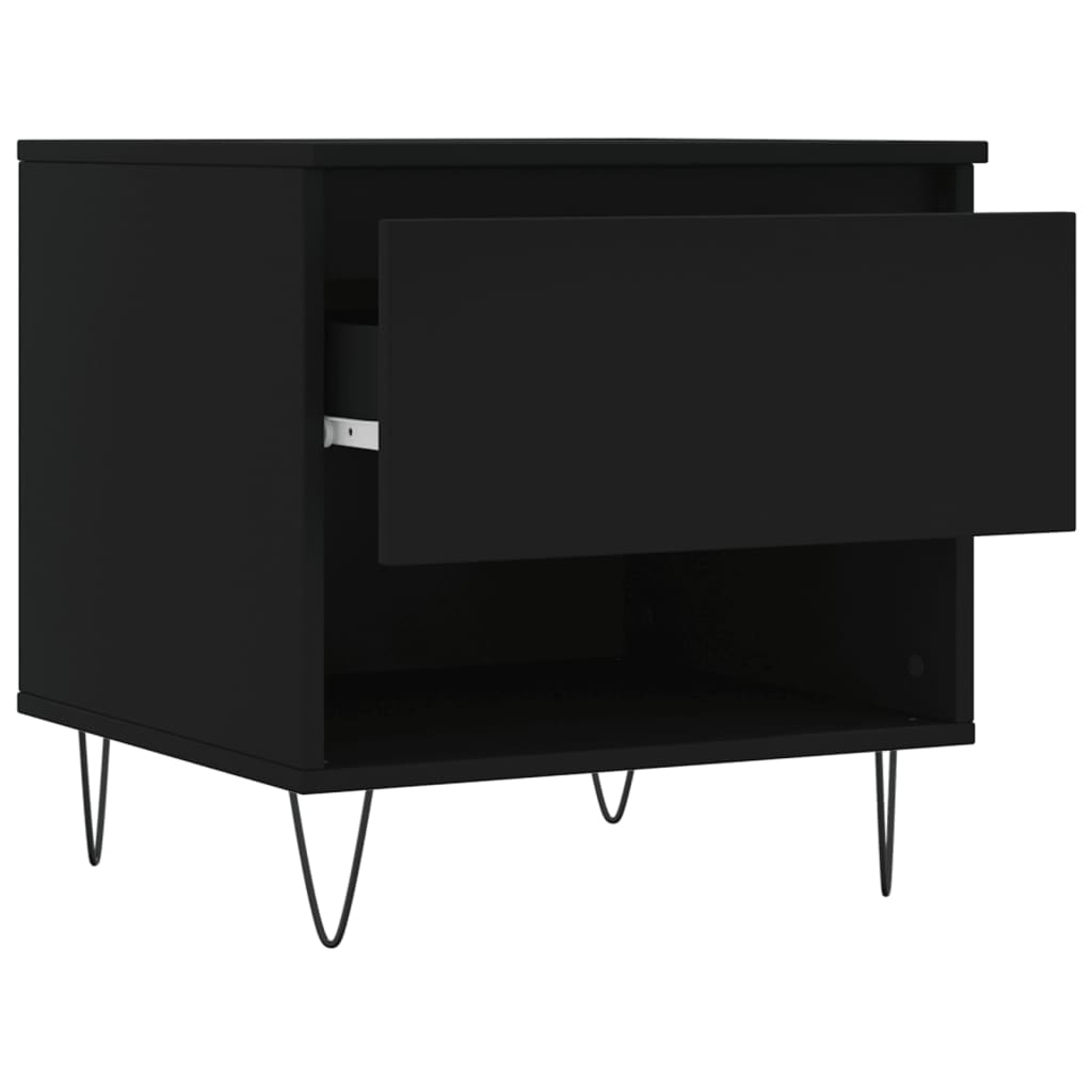 Tables basses 2 pcs noir 50x46x50 cm bois d'ingénierie - XIOS
