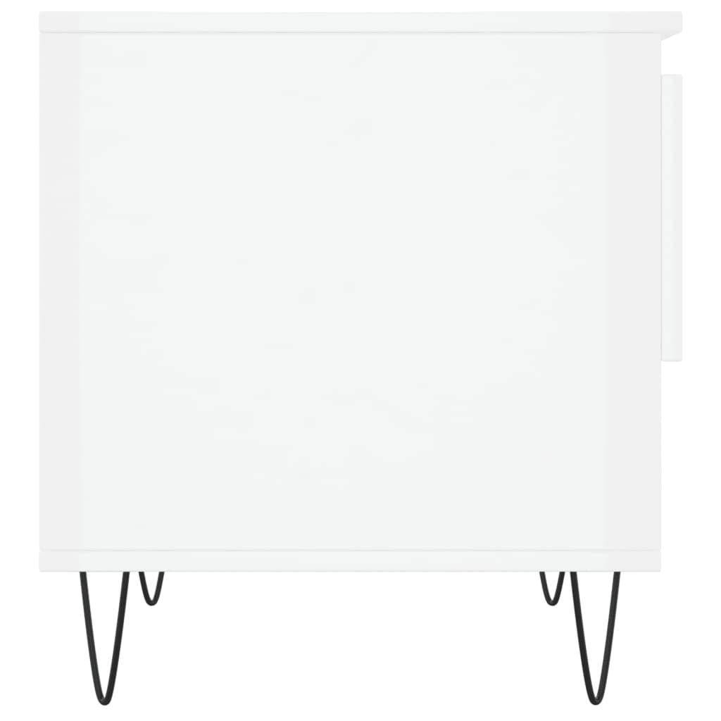 Tables basses 2 pcs blanc brillant 50x46x50cm bois d'ingénierie - XIOS