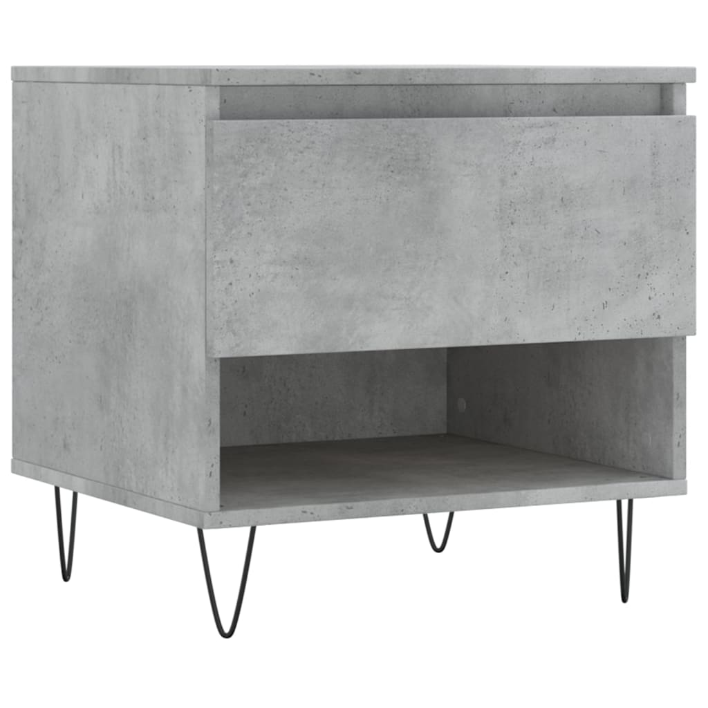 Tables basses 2 pcs gris béton 50x46x50 cm bois d'ingénierie - XIOS