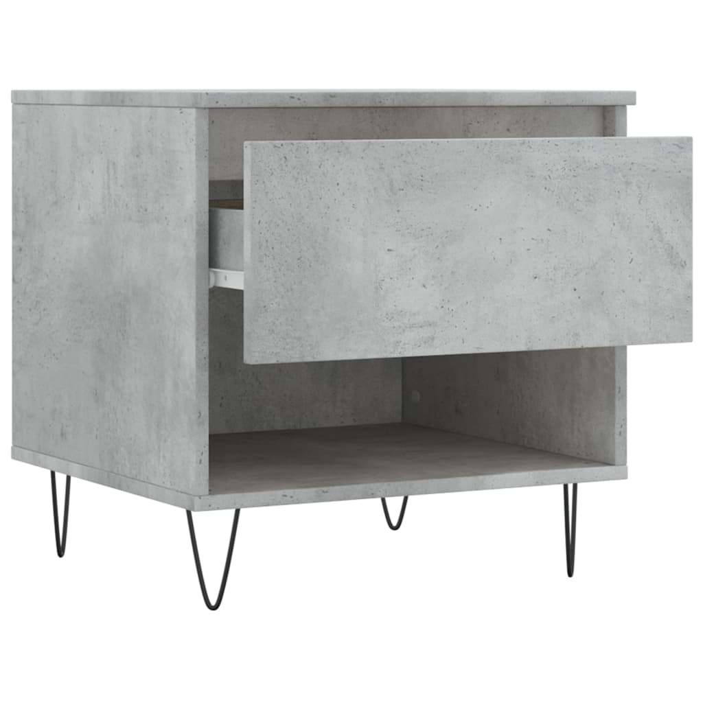 Tables basses 2 pcs gris béton 50x46x50 cm bois d'ingénierie - XIOS
