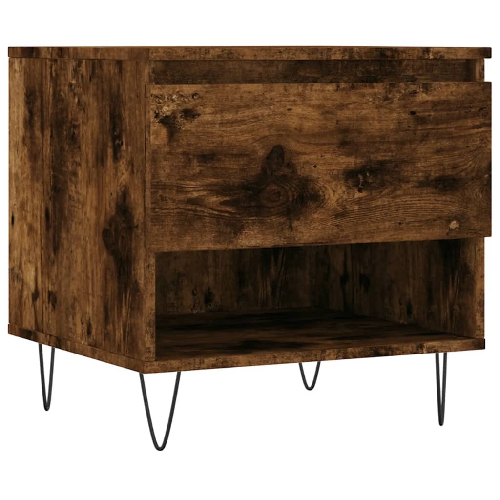 Tables basses 2 pcs chêne fumé 50x46x50 cm bois d'ingénierie - XIOS