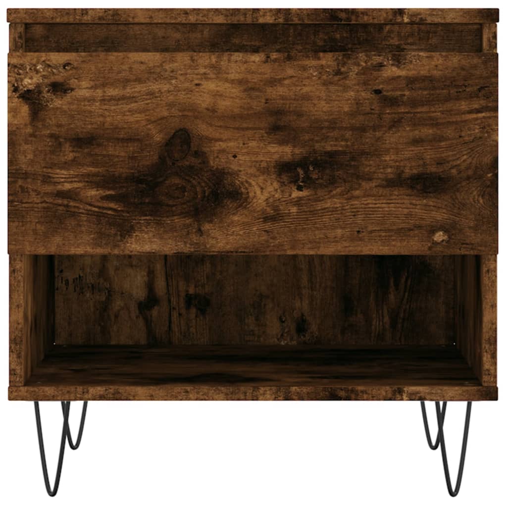 Tables basses 2 pcs chêne fumé 50x46x50 cm bois d'ingénierie - XIOS