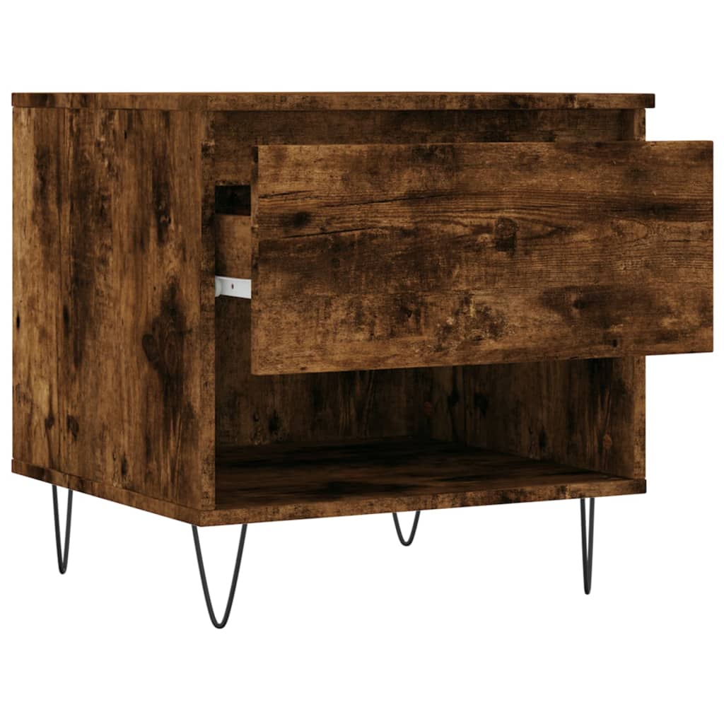 Tables basses 2 pcs chêne fumé 50x46x50 cm bois d'ingénierie - XIOS
