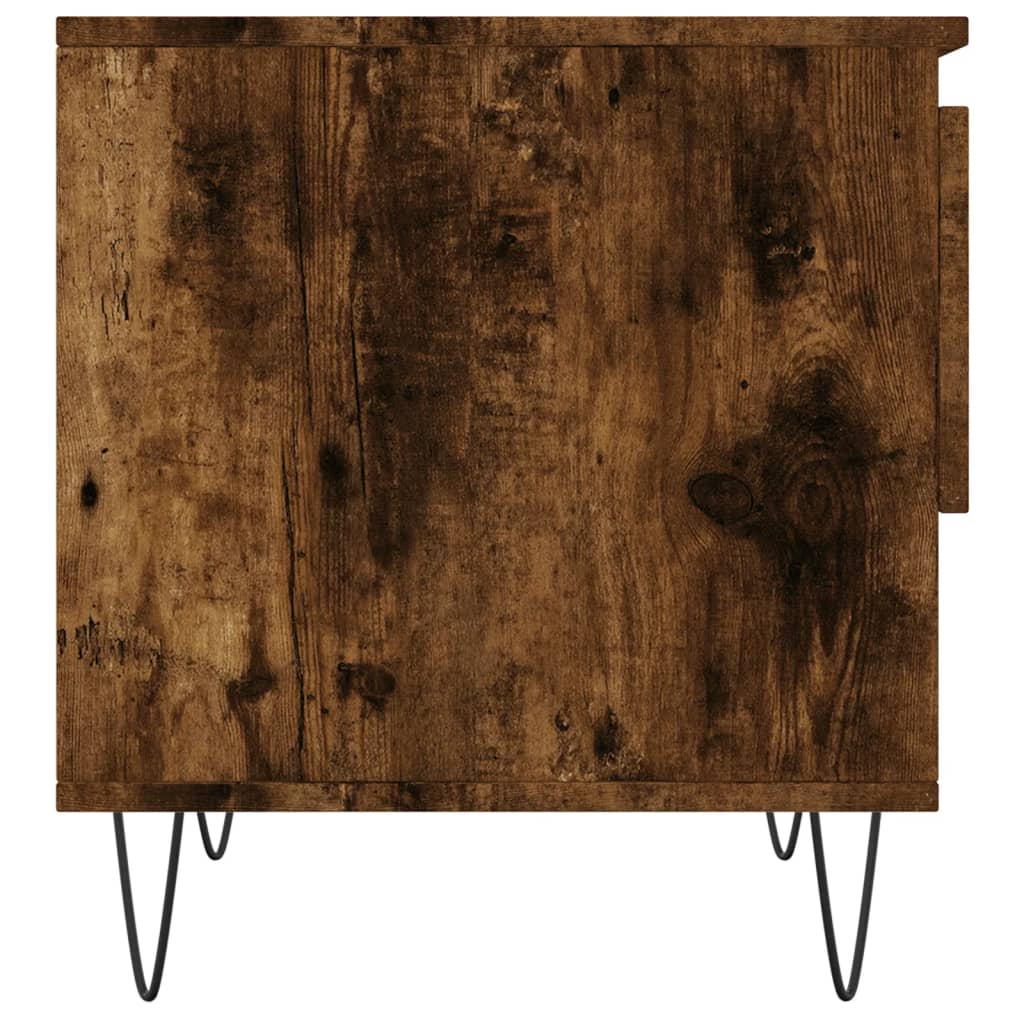 Tables basses 2 pcs chêne fumé 50x46x50 cm bois d'ingénierie - XIOS